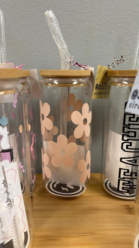 Daisy Glass Cup- 20oz
